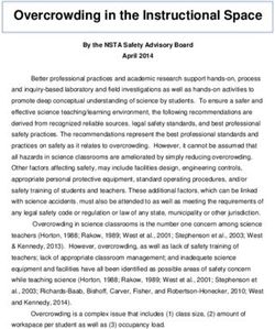 Overcrowding in the Instructional Space