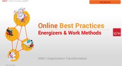 Online Best Practices - Energizers & Work Methods IG&H | Organization Transformation - IG&H