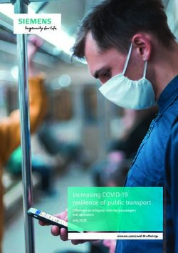 Increasing COVID-19 resilience of public transport - Offerings to mitigate risks for passengers and operators July 2020 - Digital ...