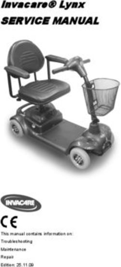Invacare Lynx SERVICE MANUAL - This manual contains information on: Troubleshooting Maintenance Repair Edition: 25.11.09