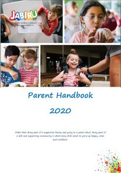 Parent Handbook 2020 Other than being part of a supportive family and going to a great school, being part of a safe and supporting community is ...