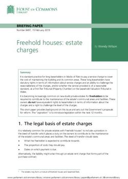 Freehold houses: estate charges - BRIEFING PAPER - Parliament UK