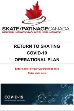 RETURN TO SKATING COVID-19 OPERATIONAL PLAN - Enter name of your Club/School here Enter date here - Skate Canada New Brunswick