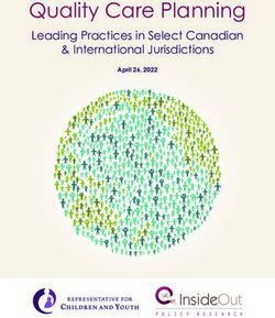 Quality Care Planning - Leading Practices in Select Canadian & International Jurisdictions - Representative for Children and Youth