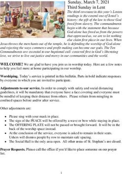 Sunday, March 7, 2021 Third Sunday in Lent - St. Stephen's ...