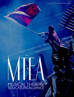 VOLUME 3 | JANUARY 2020 - Musical Theatre Educators' Alliance