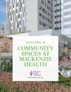 COMMUNITY SPACES AT MACKENZIE HEALTH - INVESTING IN - Cortellucci Vaughan Hospital