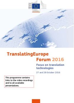 TranslatingEurope Forum 2016 - Focus on translation technologies 27 and 28 October 2016 - European Commission