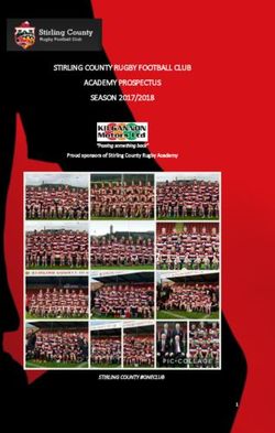 STIRLING COUNTY RUGBY FOOTBALL CLUB ACADEMY PROSPECTUS SEASON 2017/2018