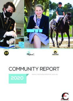 COMMUNITY REPORT 2020 - www.cresteducation.vic.edu.au - Rivercrest Christian College