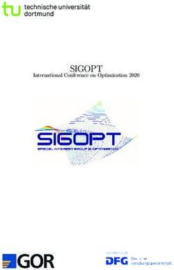 SIGOPT International Conference on Optimization 2020 - TU Dortmund