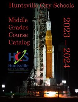 Huntsville City Schools Middle Grades Course Catalog