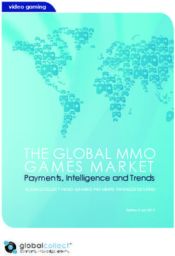 THE GLOBAL MMO GAMES MARKET - PAYMENTS, INTELLIGENCE AND TRENDS GLOBALCOLLECT VIDEO GAMING PAYMENTS: KNOWLEDGE SERIES