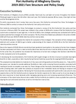 Port Authority of Allegheny County 2019-2021 Fare Structure and Policy Study