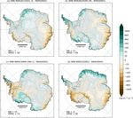Diverging future surface mass balance between the Antarctic ice shelves and grounded ice sheet