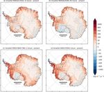Diverging future surface mass balance between the Antarctic ice shelves and grounded ice sheet