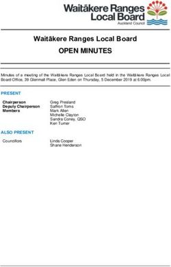 OPEN MINUTES Waitākere Ranges Local Board - 5 December 2019
