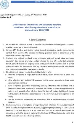Guidelines for the students and university teachers associated with the organisation of education in academic year 2020/2021