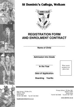 REGISTRATION FORM AND ENROLMENT CONTRACT