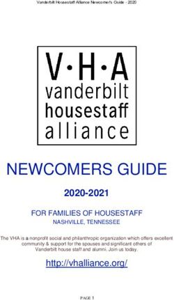 NEWCOMERS GUIDE 2020-2021 - FOR FAMILIES OF HOUSESTAFF - Amazon AWS