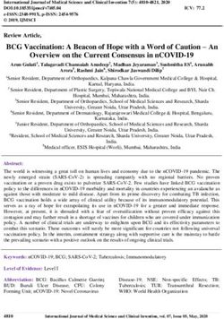 BCG Vaccination: A Beacon of Hope with a Word of Caution - An Overview on the Current Consensus in nCOVID-19 - Valley International Journals