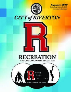 RECREATION - CITY of RIVERTON Summer 2019 - 'R' Recreation