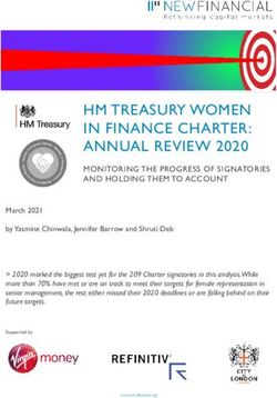 HM TREASURY WOMEN IN FINANCE CHARTER: ANNUAL REVIEW 2020 - Gov.uk