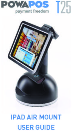 IPAD AIR MOUNT USER GUIDE