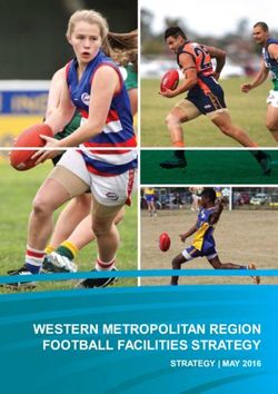 WESTERN METROPOLITAN REGION FOOTBALL FACILITIES STRATEGY - STRATEGY | MAY 2016
