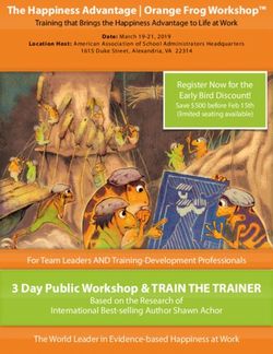 3 Day Public Workshop & TRAIN THE TRAINER - The Orange Frog