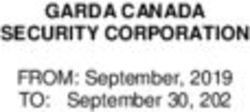 GARDA CANADA SECURITY CORPORATION - FROM: September, 2019 TO: September 30, 202
