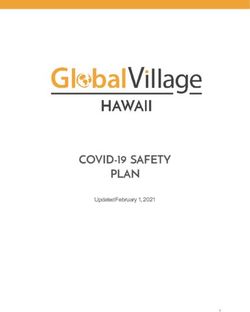 COVID-19 SAFETY PLAN Updated February 1, 2021