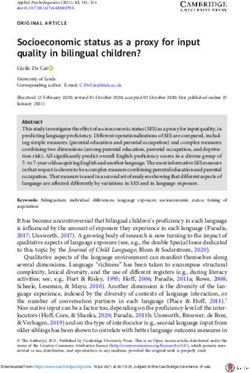 Socioeconomic status as a proxy for input quality in bilingual children?