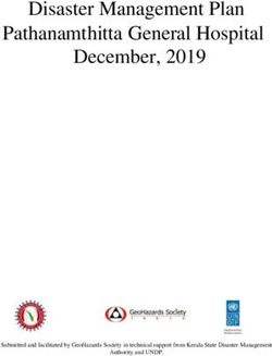 Disaster Management Plan Pathanamthitta General Hospital December, 2019