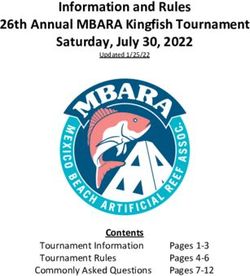 Information and Rules 26th Annual MBARA Kingfish Tournament Saturday, July 30, 2022 - Contents - Mexico Beach ...