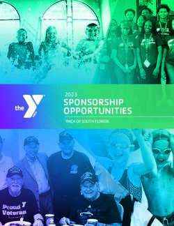 SPONSORSHIP OPPORTUNITIES - 2023 YMCA OF SOUTH FLORIDA