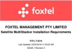 FOXTEL MANAGEMENT PTY LIMITED - Satellite MultiStacker Installation Requirements