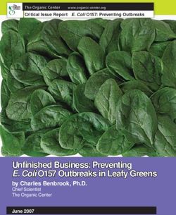 Unfinished Business: Preventing O157 Outbreaks in Leafy Greens