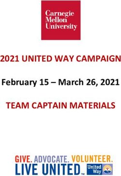 2021 UNITED WAY CAMPAIGN TEAM CAPTAIN MATERIALS - February 15 - March 26, 2021 - Carnegie Mellon University