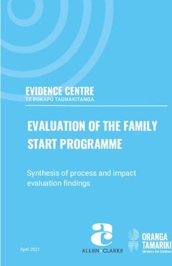 EVALUATION OF THE FAMILY START PROGRAMME - Synthesis of process and impact evaluation findings
