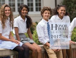 ROLL HONOR OF DONORS GILMOUR ACADEMY