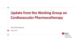 Update from the Working Group on Cardiovascular Pharmacotherapy - Heinz Drexel, Chairperson August 2019