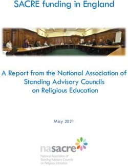 SACRE funding in England - A Report from the National Association of Standing Advisory Councils on Religious Education - NASACRE