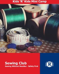 Sewing Club - Kids 'R' Kids Mini Camp - Kids 'R' Kids