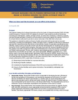 INTERIM GUIDANCE FOR IN-PERSON INSTRUCTION AT PRE-K TO GRADE 12 SCHOOLS DURING THE COVID-19 PUBLIC HEALTH EMERGENCY - NY ...