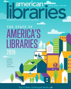 AMERICA'S LIBRARIES 2019 - THE STATE OF - American Library Association