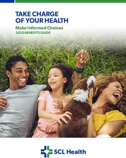 TAKE CHARGE OF YOUR HEALTH - Make Informed Choices 2020 BENEFITS GUIDE - SCL Health
