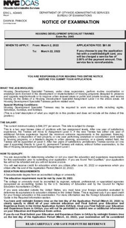 NOTICE OF EXAMINATION - NYC.gov