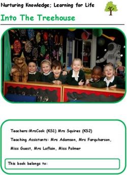 Into The Treehouse Nurturing Knowledge; Learning for Life - Teachers:MrsCook (KS1) Mrs Squires (KS2)