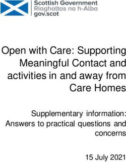 Open with Care: Supporting Meaningful Contact and activities in and away from Care Homes - Supplementary information: Answers to practical ...